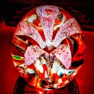 1950s One of a kind handcrafted pink orchid paper weight