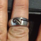 Men's vintage stainless steel tribal ring size 7
