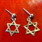 Star of David vintage silver earrings