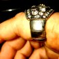 Stunning rhinestone silver stretch ring very beautiful!
