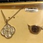 First communion necklace and ring set in original box! Very vintage very old!