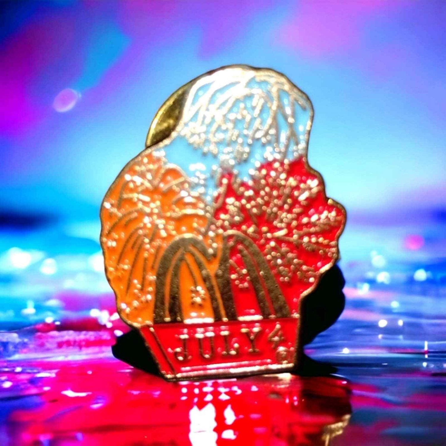 Very rare and collectible McDonald's Fourth of July lapel pin