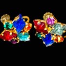 Bejeweled antique screw back earrings 1930s made in Germany