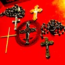 Gorgeous vintage bundle lot of religious rosary and pendants