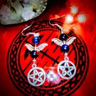 Thunderbird pentagram earrings all handmade