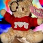 Absolutely adorable vintage teddy bear I love you keychain