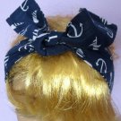 Handmade Navy Blue Nautical Theme Headband