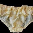 Yellow Frilly Ruffled Knickers Panties Brief Size M - UK 12/14