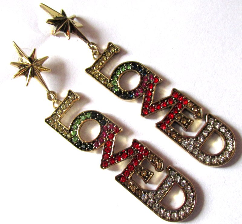 LOVED Star Letters Earring