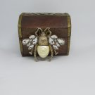 Rustic Jewel Pearl Bumblebee Brooch Pin