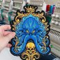 Blue Kraken Iron-On Patch for Clothes