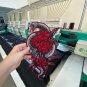 Red Flower Snake Large Back Patch for Custom Biker Vest