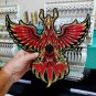 Phoenix Embroidered Back Patch Iron-On Applique