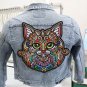 Kitten Embroidery Colored Design for Vest Applique
