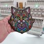 Kitten Embroidery Colored Design for Vest Applique
