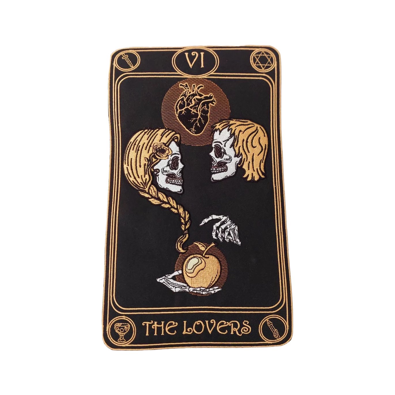 Tarot The Lovers Large Embroidered Back Patch