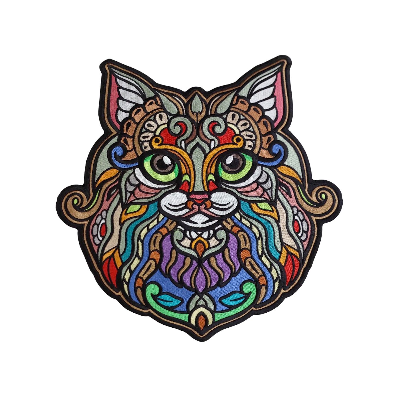Kitten Embroidery Colored Design for Vest Applique