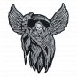 Wings Reaper Large Back Patch for Custom Biker Vest
