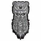 Bear Totem Large Back Patch for Custom Biker Vest