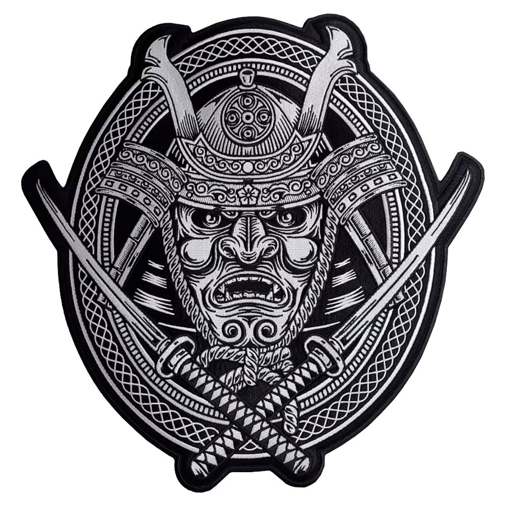 Samurai Large Back Patch for Custom Biker Vest