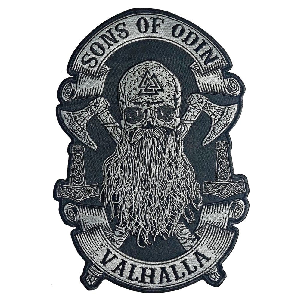 Sons of Odin Large Back Patch for Custom Biker Vest