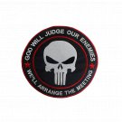 God Judge Skull Large Back Patch for Custom Biker Vest