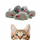 Real Rabbit Fur Rattle Mouse 2inch Cat and Kitten Toy Gray 5 Pack