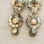 Teal Rhinestone Earrings