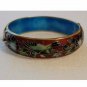 Vintage Red Cloisonné Hinge Bracelet