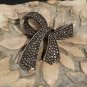 Rustic Ribbon Faux Marcasite Brooch