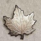 Vintage Silver Tone Maple Leaf Brooch