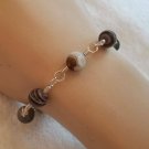 Handmade Botswana Agate Bead Bracelet