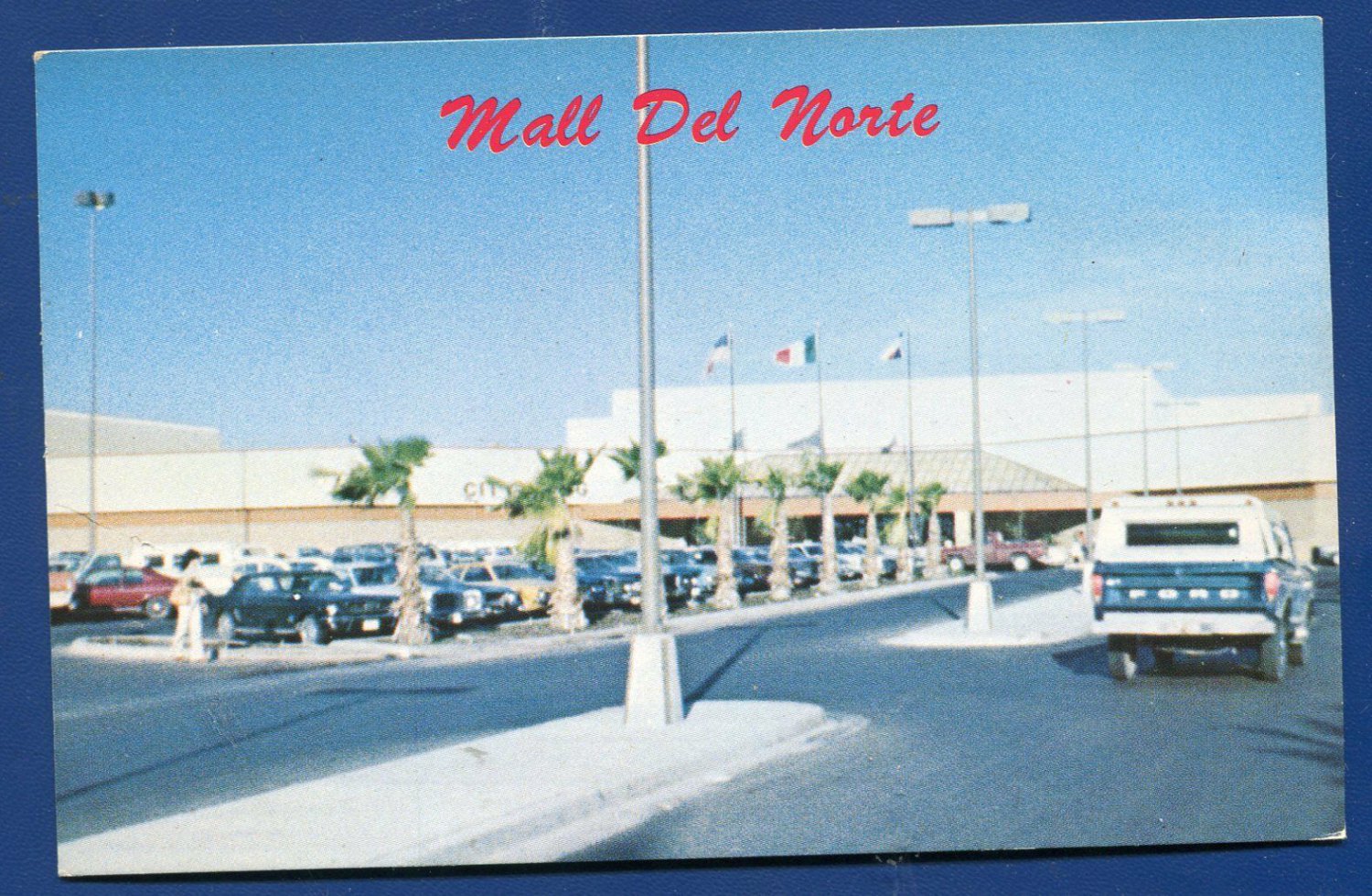 Laredo Texas tx Mall Del Norte Parking Lot View chrome postcard