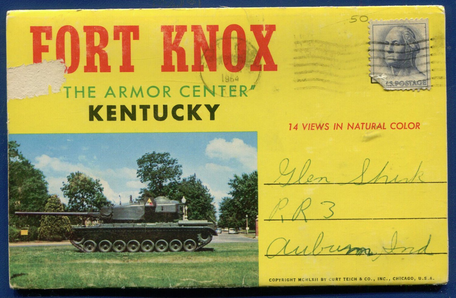 Fort Knox kentucky Armor Center US Gold Depository Postcard Folder 2