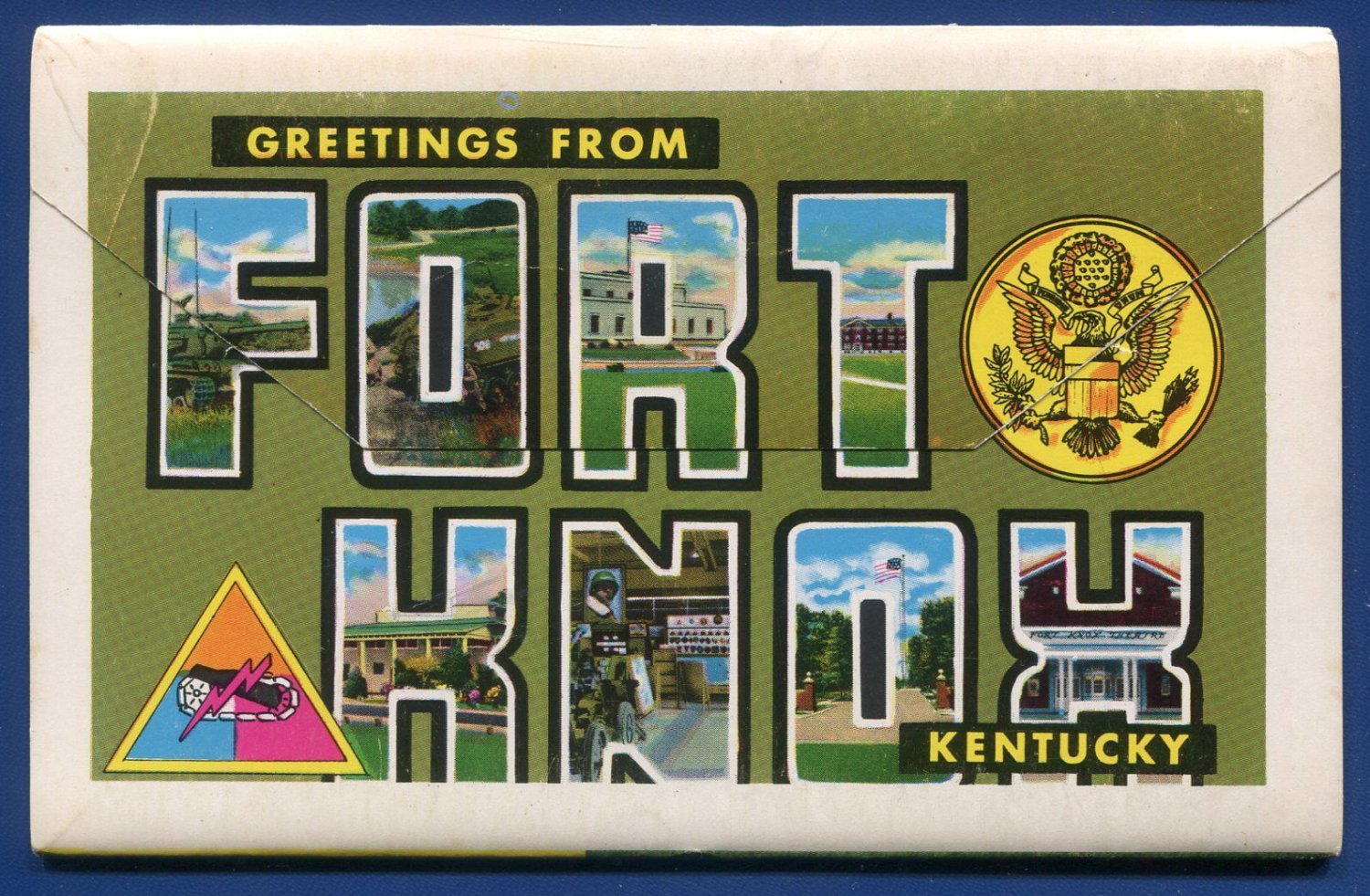 Fort Knox kentucky Armor Center US Gold Depository Postcard Folder 2