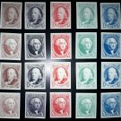 USA. 1847. 1875. ATLANTA TRIAL COLOR PLATE PROOFS. OLD PAPER. (REPRODUCTION. COPY. REPLICA.) 20 PCs.