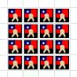 "ANTI-CHINESE PROPAGANDA". FREE TAIWAN. 2022-2024. SHEET - 16 PCs.