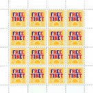 "ANTI-CHINESE PROPAGANDA". FREE TIBET. 2022-2024. SHEET - 16 PCs.