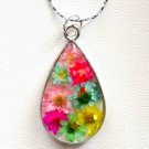 pendants for women's necklaces made of natural flowers.3cm in length