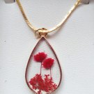 pendants for women's necklaces made of natural flowers.3cm in length