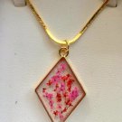 pendants for women's necklaces made of natural flowers.3cm in length