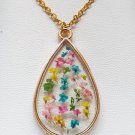 pendants for women's necklaces made of natural flowers.3cm in length