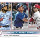 Vladimir Guerrero Jr., Salvador Perez, Shohei Ohtani 2022 Topps #48 Baseball Card Vladimir Guerrero Jr., Salvador Perez, Shohei Ohtani 2022 Topps #48 Baseball Card