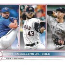 Robbie Ray, Lance McCullers Jr., Gerrit Cole 2022 Topps #283 Baseball Card Robbie Ray, Lance McCullers Jr., Gerrit Cole 2022 Topps #283 Baseball Card