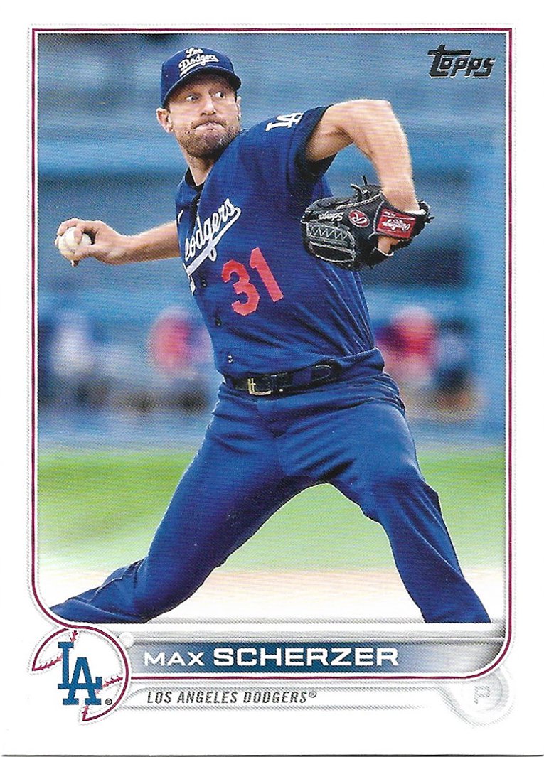 Max Scherzer 2022 Topps #310 Los Angeles Dodgers Baseball Card