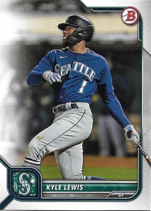 Kyle Lewis 2022 Bowman #86 Seattle Mariners Baseball Card
