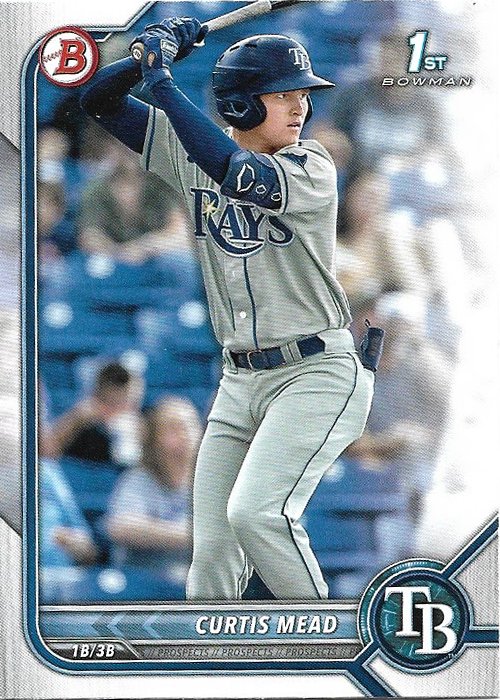 Curtis Mead 2022 Bowman BP10 Tampa Bay Rays Baseball Card