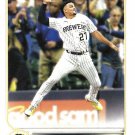 Willy Adames 2022 Topps #378 Milwaukee Brewers Baseball Card Willy Adames 2022 Topps #378 Milwaukee Brewers Baseball Card