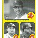 Albert Pujols, Miguel Cabrera, Nelson Cruz 2022 Topps Heritage #1 Baseball Card Albert Pujols, Miguel Cabrera, Nelson Cruz 2022 Topps Heritage #1 Baseball Card