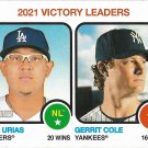 Julio Urias, Gerrit Cole 2022 Topps Heritage #65 Los Angeles Dodgers, New York Yankees Baseball Card Julio Urias, Gerrit Cole 2022 Topps Heritage #65 Los Angeles Dodgers, New York Yankees Baseball Card